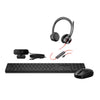 Kit HP Remote Collaborator Basic Bundle 8225 con headset Poly Blackwire 8225, webcam HP 435 FHD, teclado inalámbrico HP 455 y mouse recargable HP 690 para videollamadas y trabajo híbrido profesional