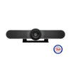 Logitech MeetUp 960-001101 cámara de videoconferencia todo en uno vista frontal con sello TAA para salas de reuniones pequeñas