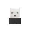 Detalle del conector USB del Logitech MK120 para instalación rápida plug and play en computadoras de oficina y home office.
