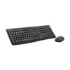 Teclado y mouse Logitech MK370 Combo for Business en vista angular, set inalámbrico ideal para escritorios corporativos