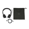 Contenido del paquete Logitech Zone 305 981-001457 con bolsa de transporte y cable USB-C, listo para despliegue empresarial y uso diario