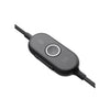 Controlador en línea de Logitech Zone Wired con botones de llamadas y silencio, acceso rápido para reuniones y soporte al cliente