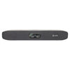 Poly Studio R30 USB video bar en vista frontal con cámara integrada y tejido acústico, ideal para videoconferencias en salas pequeñas y huddle rooms.