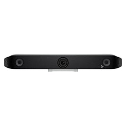 Poly Studio V52 barra de videoconferencia USB vista frontal con cámara 4K centrada para salas de reuniones profesionales medianas